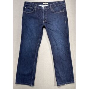 James Jeans Travis The Straight Mens 40x30 (38x30) Button Fly Dark Wash Preppy
